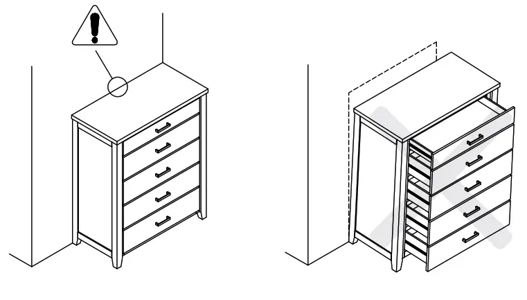 StyleWell LE 3454 Stafford Light Brown 5 Drawer Light Brown Chest of Drawers - Fig10