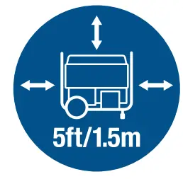 CHAMPION 201069 1200W Portable Generator - Keep all objects