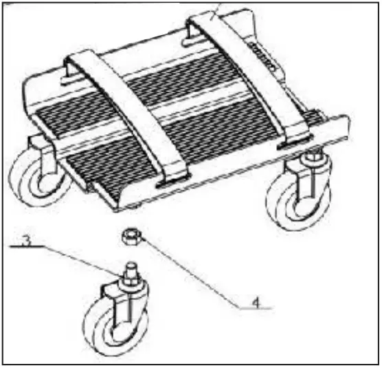 BLACK ICE SNO 1503 Snowmobile Dolly - fig