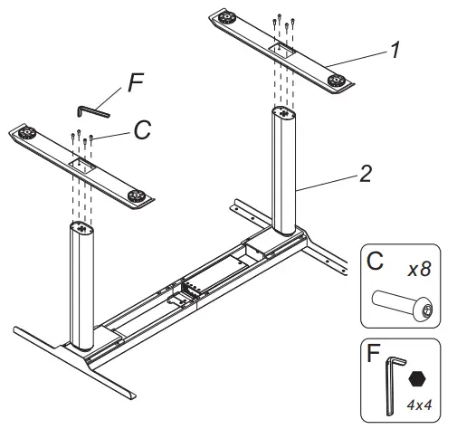 FLEXISPOT EC8B Electric Height Adjustable Standing Desk - Fig 9