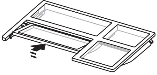 Whirlpool French Door Bottom Mount -Foldaway Shelf (on some models)