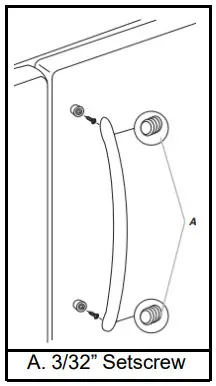 Whirlpool French Door Bottom Mount -Refrigerator Door Handle Style 1