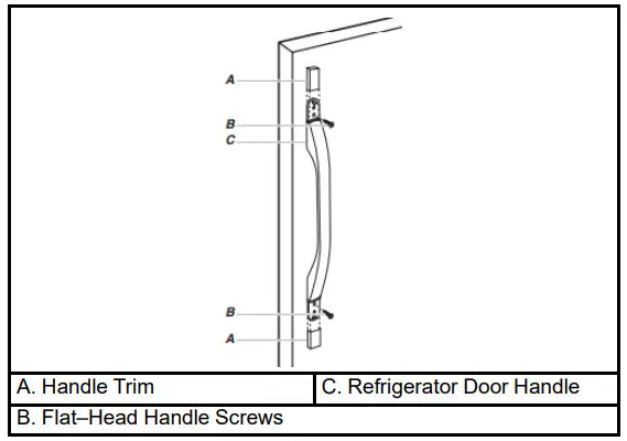 Whirlpool French Door Bottom Mount -Refrigerator Door Handle Style 2