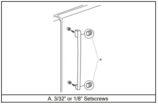 Whirlpool French Door Bottom Mount -Refrigerator Door Handle Style 4