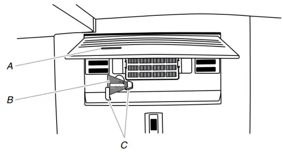 Whirlpool French Door Bottom Mount - Status indicator window