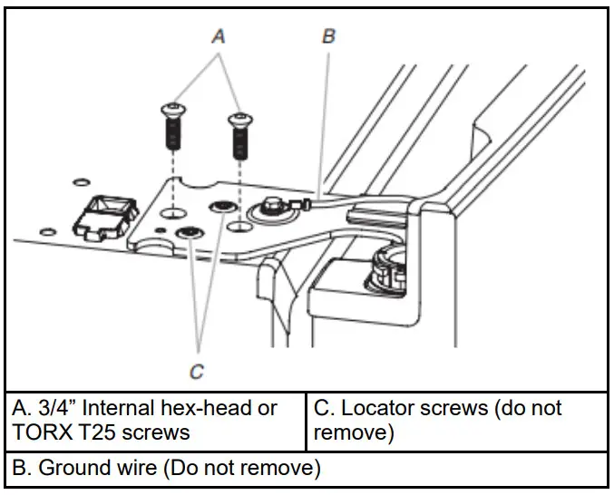 Whirlpool French Door Bottom Mount -door hinge