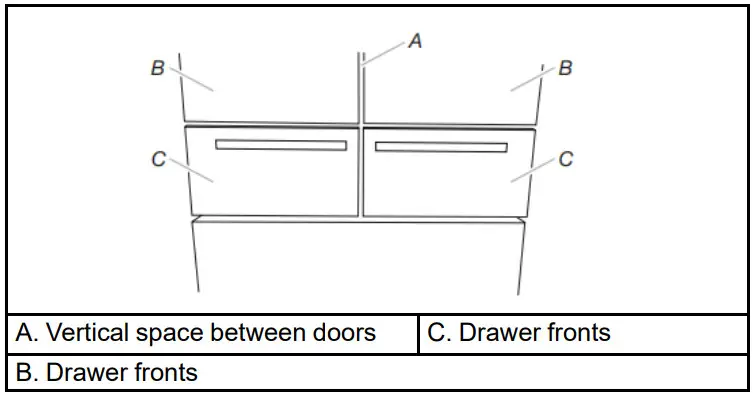 Whirlpool French Door Bottom Mount -fronts are aligned,