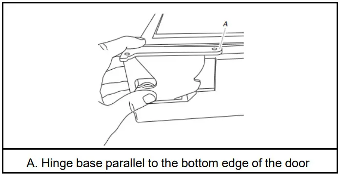 Whirlpool French Door Bottom Mount -hinge is parallel t
