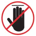 Hand Over Warning Icon
