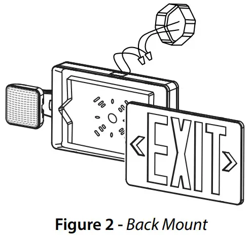 NICOR ECL310UNVWHG2SD ECL3 Slim LED Combo Exit Sign & Emergency Light - Figure 2