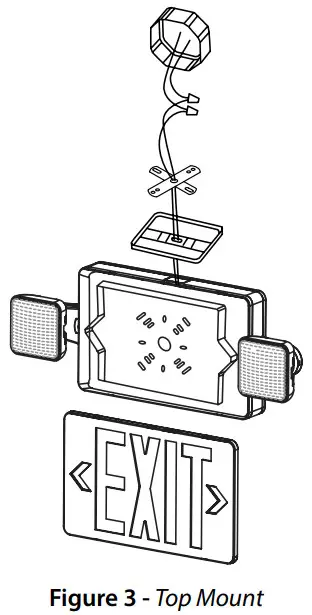 NICOR ECL310UNVWHG2SD ECL3 Slim LED Combo Exit Sign & Emergency Light - Figure 3