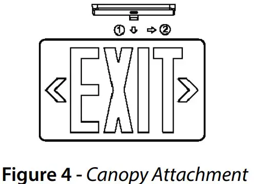 NICOR ECL310UNVWHG2SD ECL3 Slim LED Combo Exit Sign & Emergency Light - Figure 4