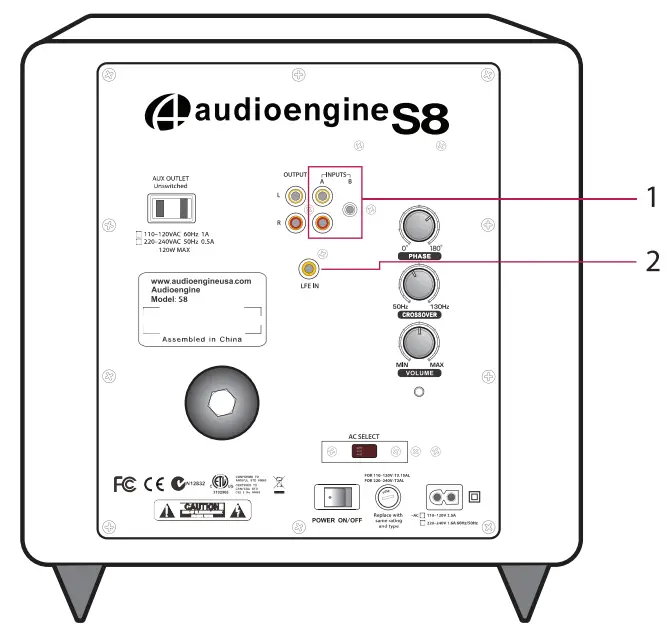 audioengine S8 Premium Powered Subwoofer fig 6