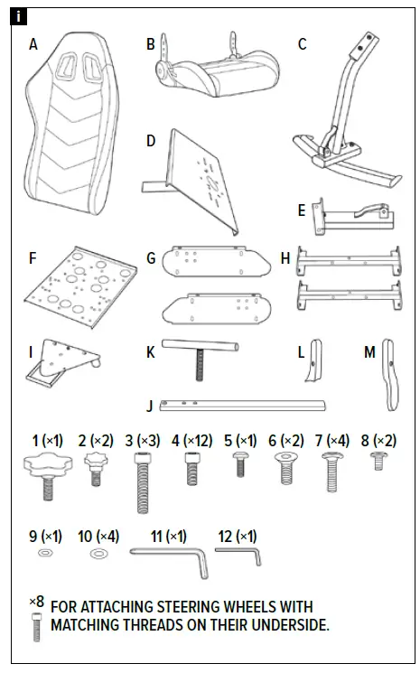 PAYZE SL-660200-BK Racing Simulator Cockpit 1