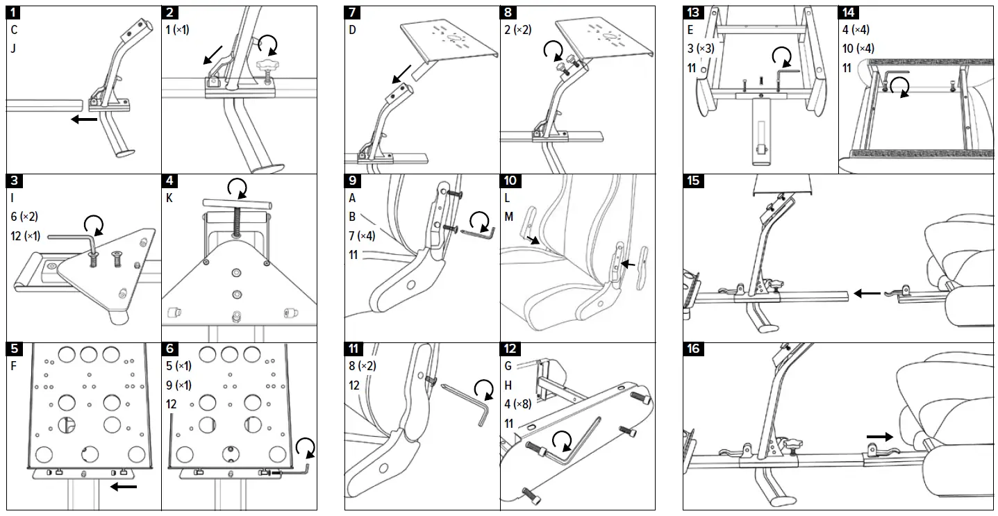 PAYZE SL-660200-BK Racing Simulator Cockpit 2