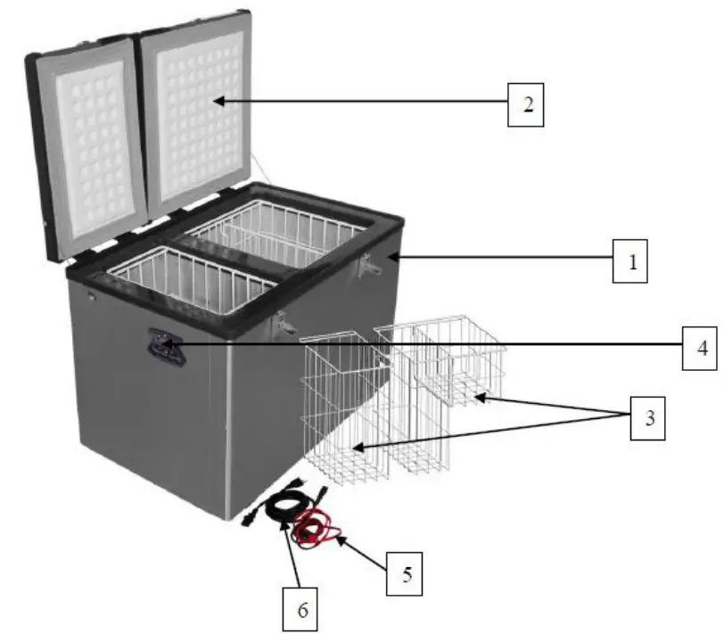 Whynter FM-62DZ 62 Qt Dual Zone Portable Fridge - Fig 1