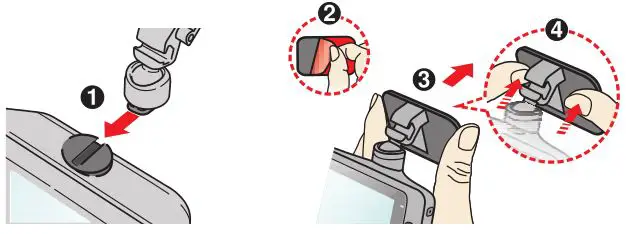 JVC KV-DR305W Dashboard Camera - How to install 1