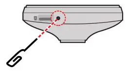 JVC KV-DR305W Dashboard Camera - force shut down by inserting a small rod