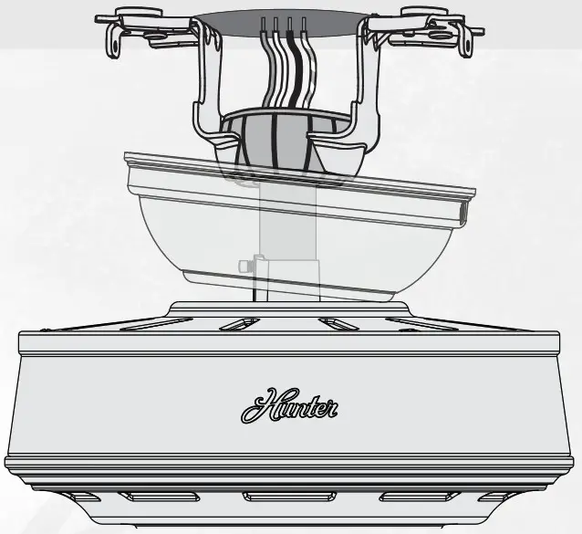 Hunter 53310 Newsome Light 52 Inch Ceiling Fan - Hanging the Fan 2