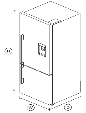 FISHER PAYKEL RF135BDRUX4 N Freestanding Refrigerator Freezer fig 1