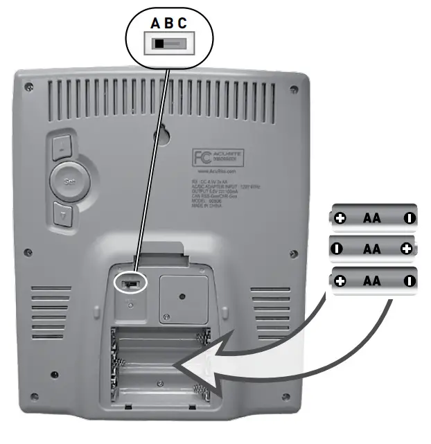 AcuRite 02030 Weather Station -A-B-C Switch