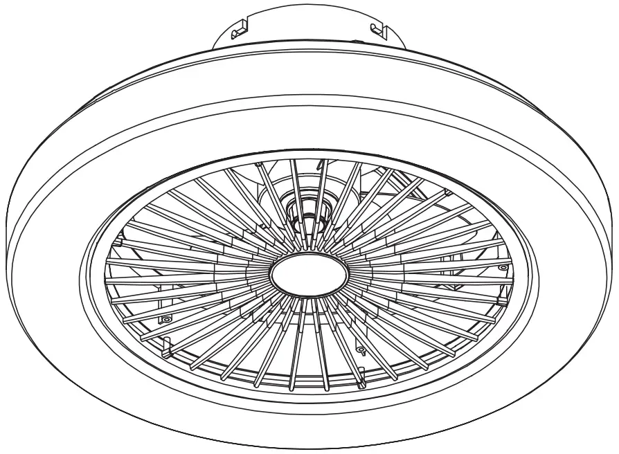 35095 Ceiling Light with Fan