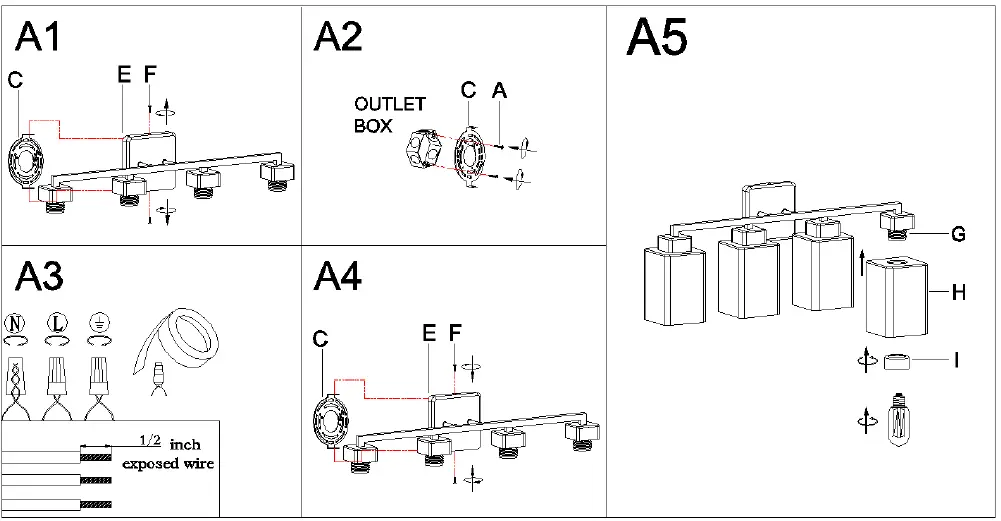 ZEVNI A04802W4 Honaw 25 Inch Wide Vanity Light-fig-4