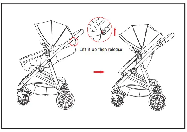 anko M003 Kmart 2-In-1 Reversible Stroller - BACKREST