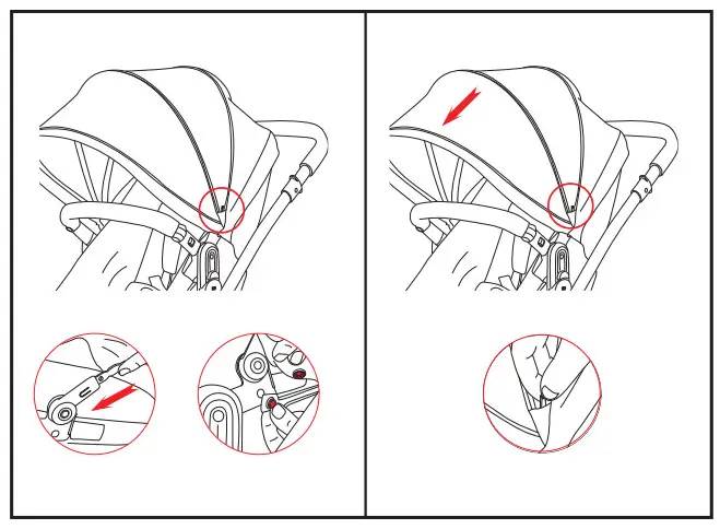 anko M003 Kmart 2-In-1 Reversible Stroller - CANOPY