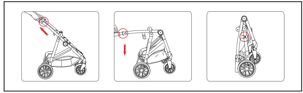 anko M003 Kmart 2-In-1 Reversible Stroller - TO FOLD THE STROLLER