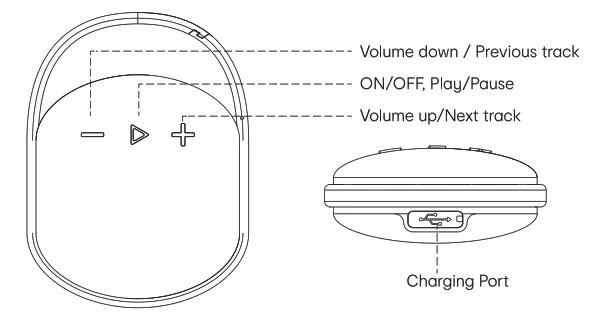 anko 43243877 Bluetooth Clip Speaker - 1