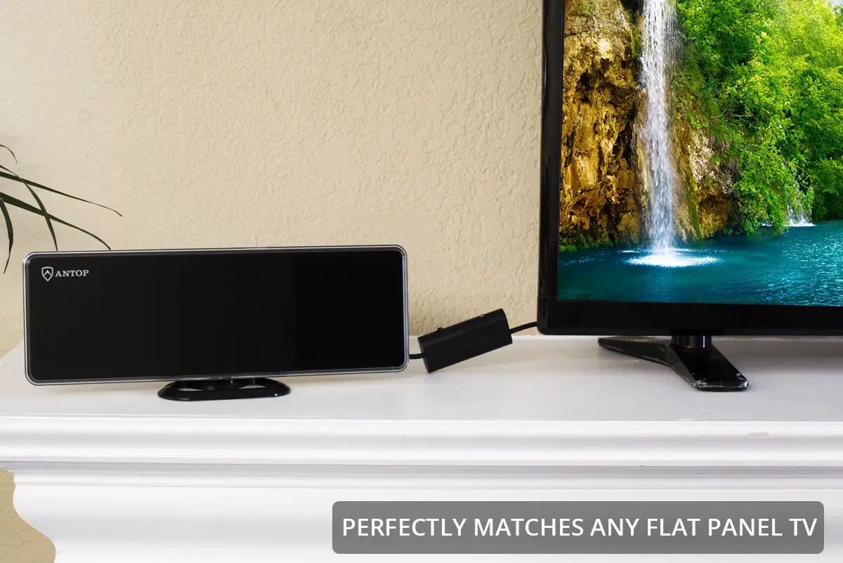 Antop At-202b Flat-panel Indoor Tv Antenna With Smartpass Amplifier And Lte Filter User Manual