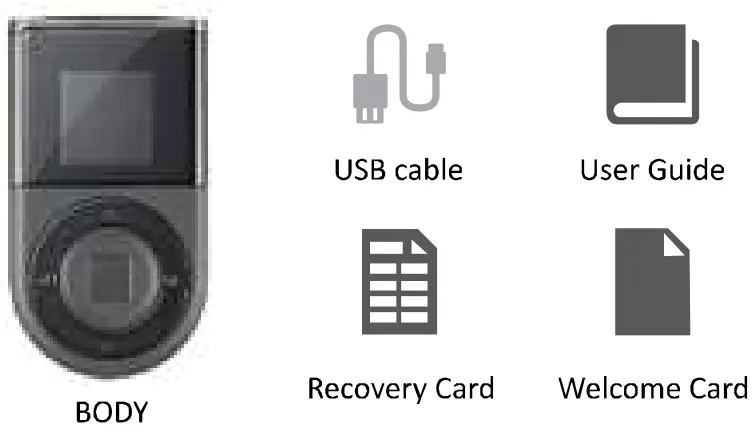 D CENT iD-Black Hardware Wallet - fig 1