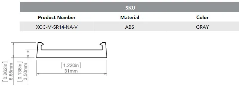 Xicato-XCC-C-SR14-SA-Shallow-Rectangle-14 Square-Channel-14