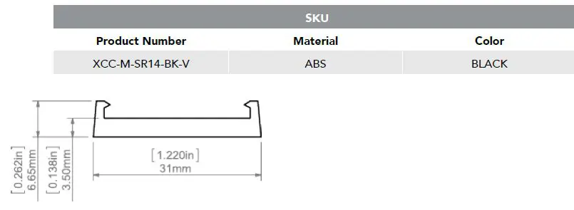 Xicato-XCC-C-SR14-SA-Shallow-Rectangle-14 Square-Channel-16