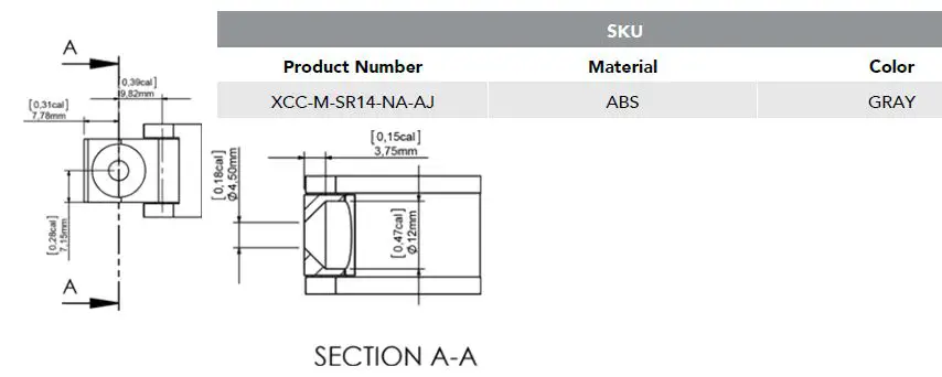 Xicato-XCC-C-SR14-SA-Shallow-Rectangle-14 Square-Channel-18
