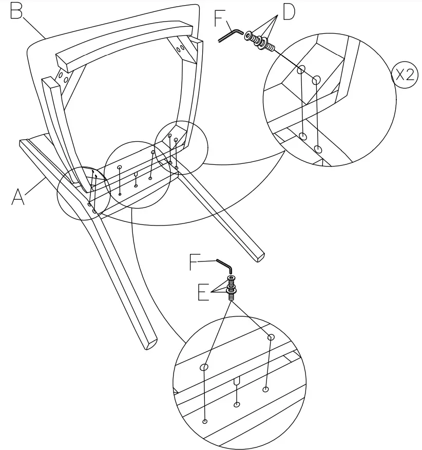 ASHLEY D374 01 Wittland Dining Chair - fig2