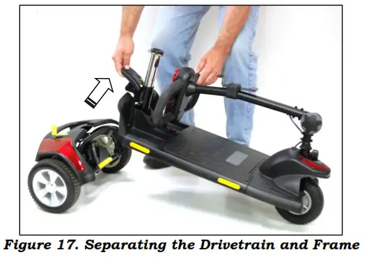 GOLDEN GB121 Buzzaround Lite Travel Scooter - DISASSEMBLY 3