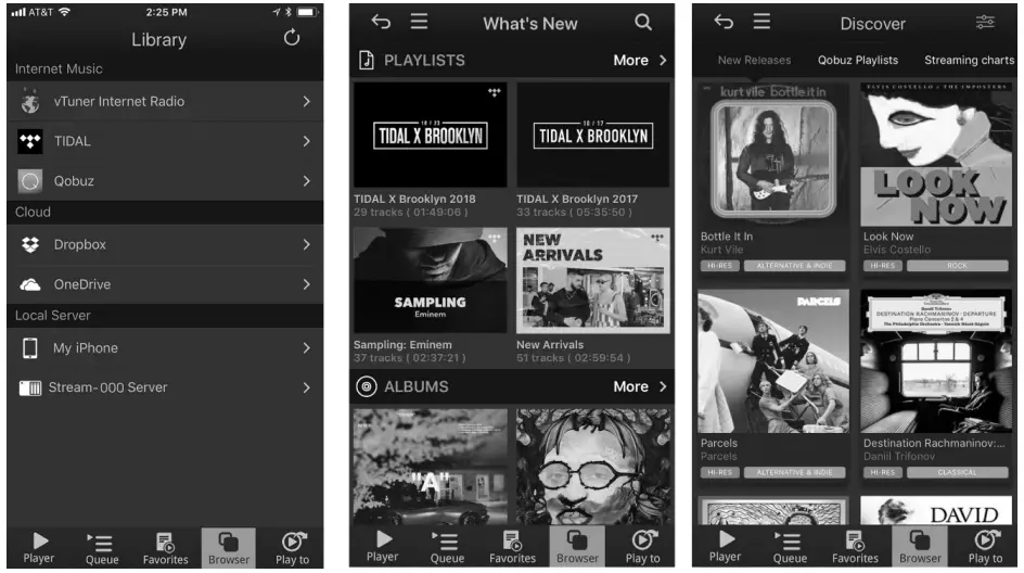 bel canto STREAM 2 Network Bridge - Selecting music