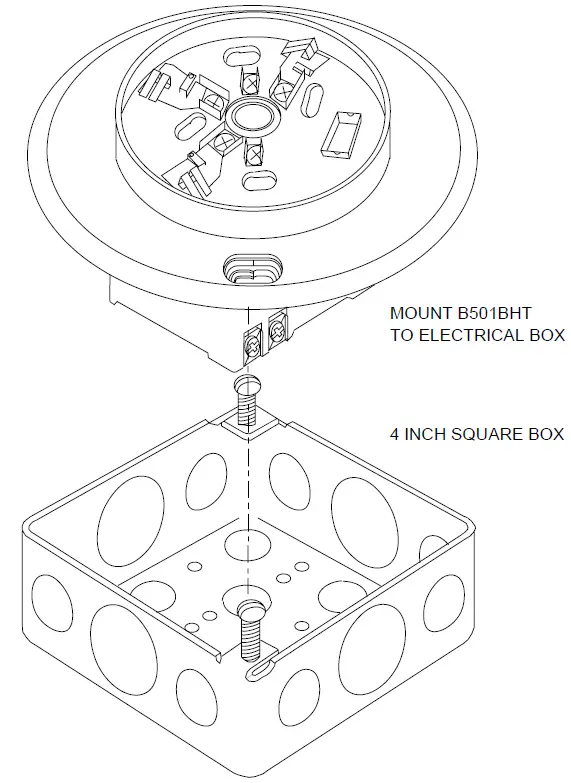 SYSTEM SENSOR B501BHT Temporal Tone Sounder Base 02