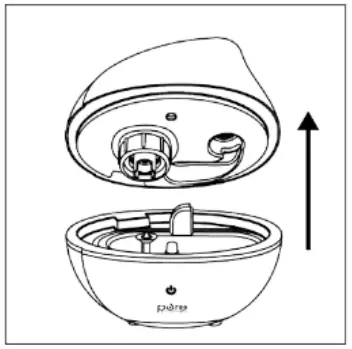 pure enrichment PEHUMGRY MistAire Silver Ultrasonic Cool Mist Humidifier - Separate the water