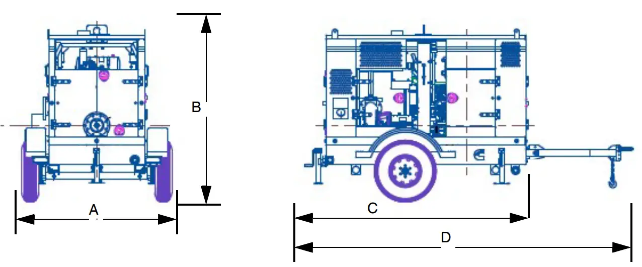 Cummins 1350-2600 Gpm Tier 4 Final Portable Pump - Outline drawings 1