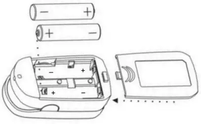 NORTH AMERICAN Wellness+ Oxygen Meter User Guide - Battery Installation