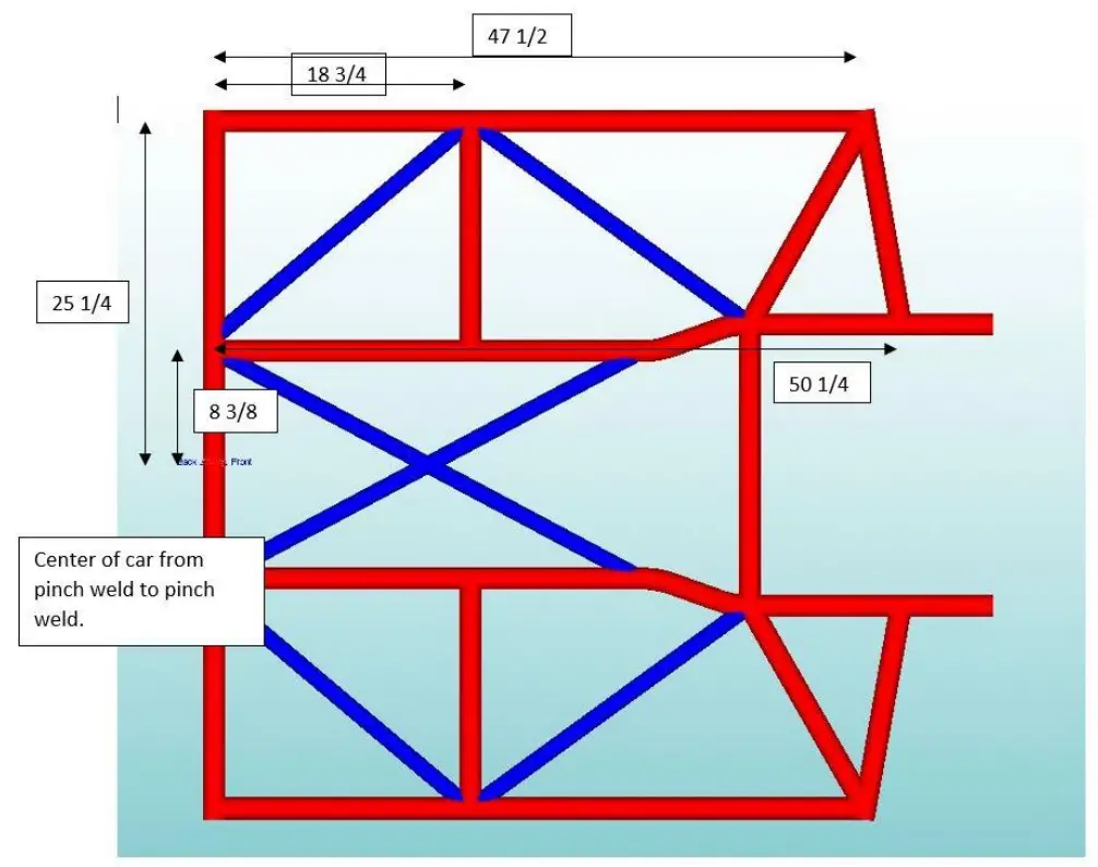 MOORE RACE CHASSIS MRC Foxbody 25 3 Cage Kit with Backhalf - Fig7