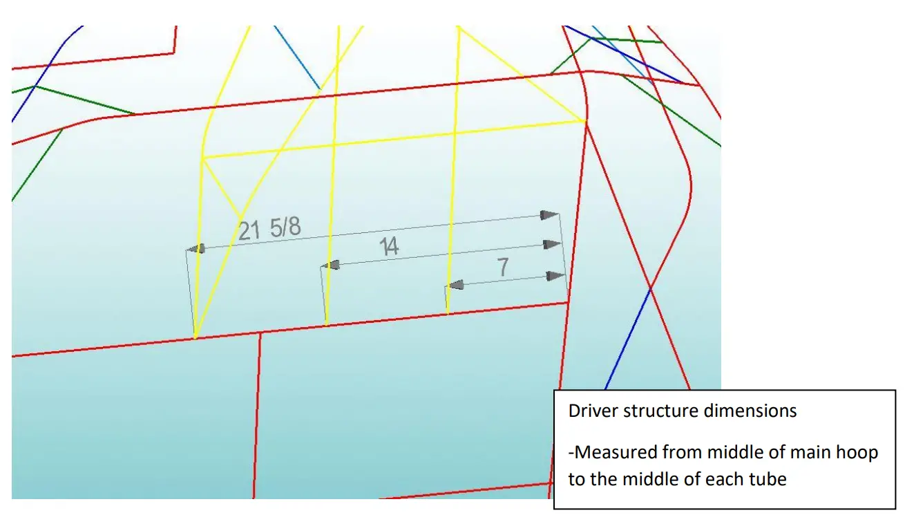 MOORE RACE CHASSIS MRC Foxbody 25 3 Cage Kit with Backhalf - Fig8