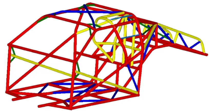 MOORE RACE CHASSIS MRC Foxbody 25 3 Cage Kit with Backhalf