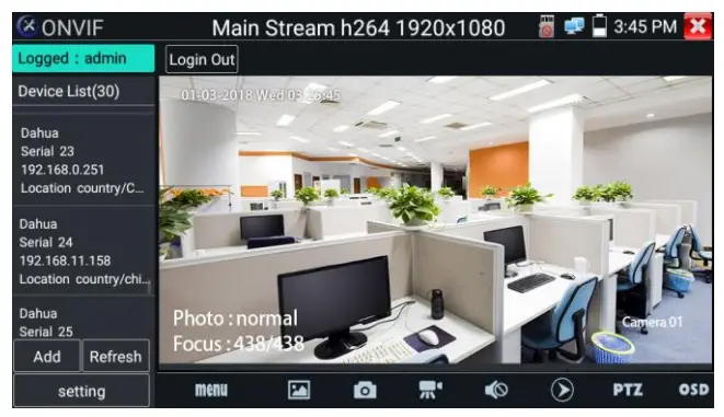 TRIPLETT 8150 CamView5 IP 1080P HD CCTV Tester -- ONVIF