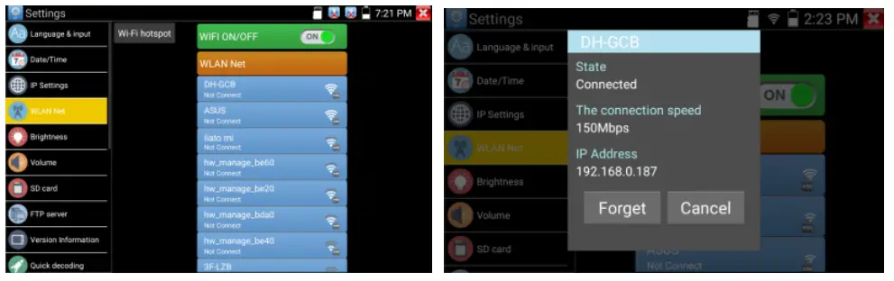 TRIPLETT 8150 CamView5 IP 1080P HD CCTV Tester -- WLAN Net
