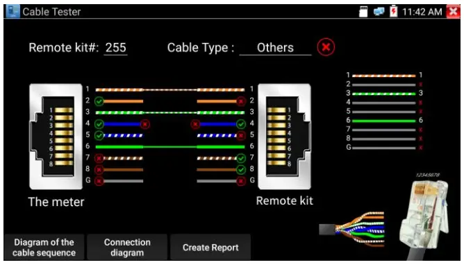 TRIPLETT 8150 CamView5 IP 1080P HD CCTV Tester -- cable connector