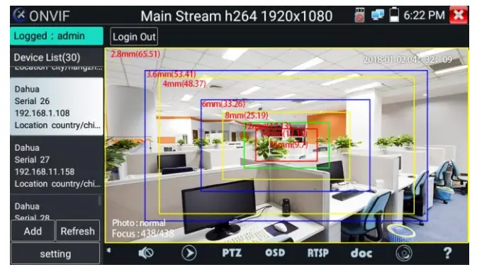 TRIPLETT 8150 CamView5 IP 1080P HD CCTV Tester -- simulation